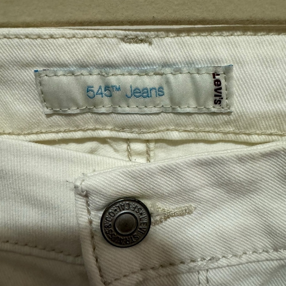 Levi’s - 545 Jeans - White Capri Jeans - size 8 - Picture 5 of 6